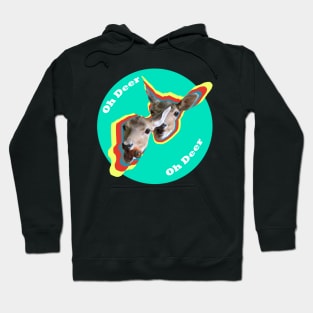 Oh deer, mint Hoodie